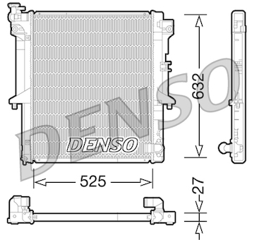 Chladič, chlazení motoru DENSO DRM45034