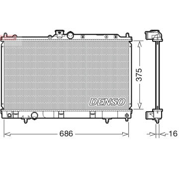 Chladič, chlazení motoru DENSO DRM45036