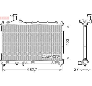 Chladič, chlazení motoru DENSO DRM45042