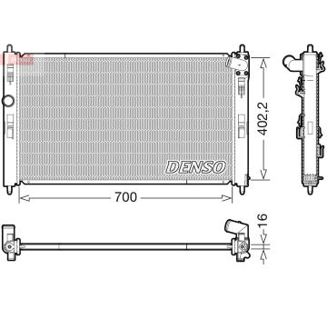 Chladič, chlazení motoru DENSO DRM45050