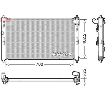 Chladič, chlazení motoru DENSO DRM45053