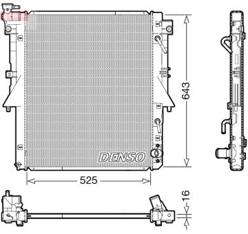 Chladič, chlazení motoru DENSO DRM45055