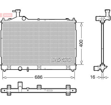 Chladič, chlazení motoru DENSO DRM45056