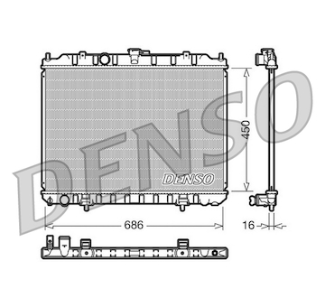 Chladič, chlazení motoru DENSO DRM46004