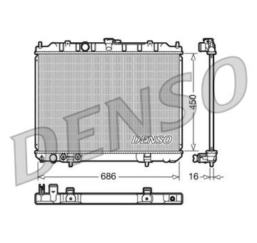 Chladič, chlazení motoru DENSO DRM46005