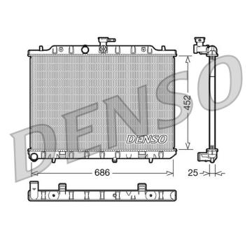 Chladič, chlazení motoru DENSO DRM46007