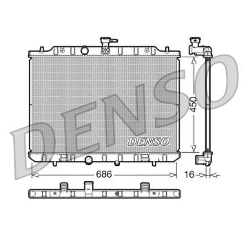 Chladič, chlazení motoru DENSO DRM46009