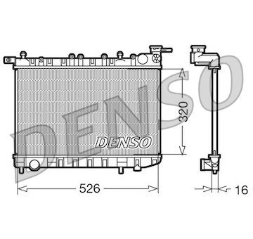 Chladič, chlazení motoru DENSO DRM46015