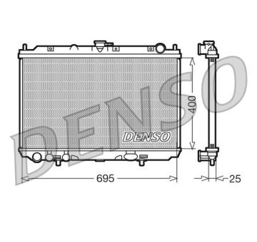 Chladič, chlazení motoru DENSO DRM46016