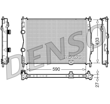 Chladič, chlazení motoru DENSO DRM46019