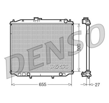 Chladič, chlazení motoru DENSO DRM46020