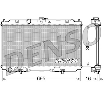 Chladič, chlazení motoru DENSO DRM46027