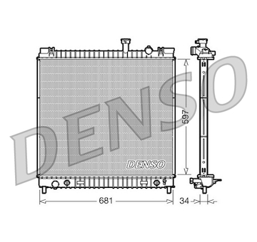 Chladič, chlazení motoru DENSO DRM46031