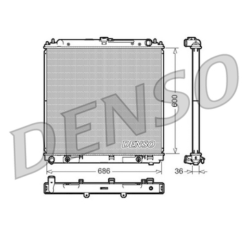 Chladič, chlazení motoru DENSO DRM46032