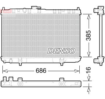 Chladič, chlazení motoru DENSO DRM46034