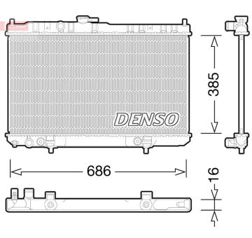 Chladič, chlazení motoru DENSO DRM46035