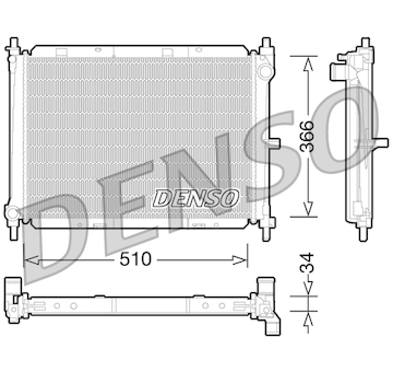 Chladič, chlazení motoru DENSO DRM46038