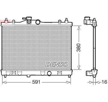 Chladič, chlazení motoru DENSO DRM46040