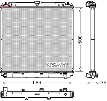 Chladič, chlazení motoru DENSO DRM46041