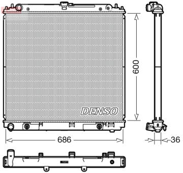 Chladič, chlazení motoru DENSO DRM46042