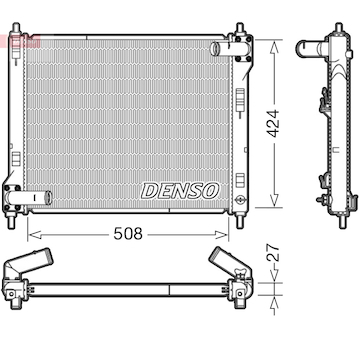 Chladič, chlazení motoru DENSO DRM46043