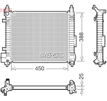 Chladič, chlazení motoru DENSO DRM46061