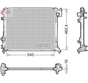 Chladič, chlazení motoru DENSO DRM46063