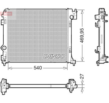 Chladič, chlazení motoru DENSO DRM46065