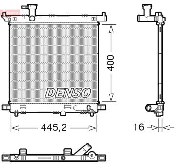 Chladič, chlazení motoru DENSO DRM46066