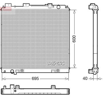 Chladič, chlazení motoru DENSO DRM46068