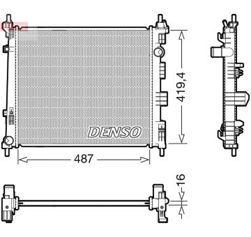 Chladič, chlazení motoru DENSO DRM46069