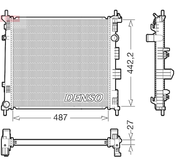 Chladič, chlazení motoru DENSO DRM46070