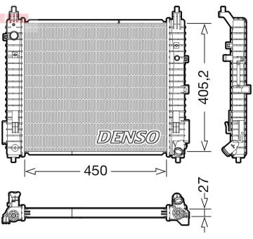 Chladič, chlazení motoru DENSO DRM46071