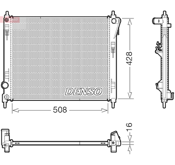 Chladič, chlazení motoru DENSO DRM46075