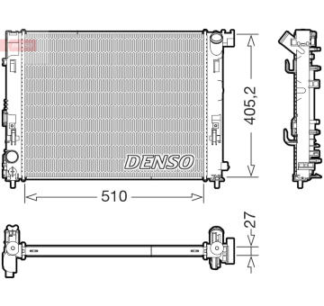 Chladič, chlazení motoru DENSO DRM46076