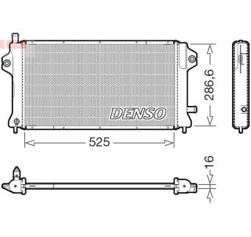 Chladič, chlazení motoru DENSO DRM46077