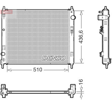 Chladič, chlazení motoru DENSO DRM46078