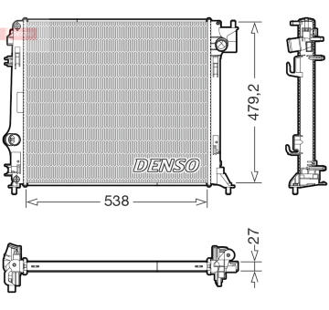 Chladič, chlazení motoru DENSO DRM46080