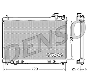 Chladič, chlazení motoru DENSO DRM46100