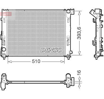 Chladič, chlazení motoru DENSO DRM46103