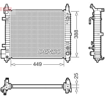 Chladič, chlazení motoru DENSO DRM46104