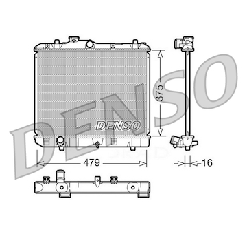 Chladič, chlazení motoru DENSO DRM47004