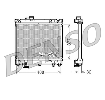 Chladič, chlazení motoru DENSO DRM47010