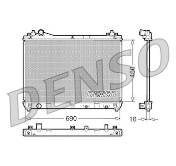 Chladič, chlazení motoru DENSO DRM47011