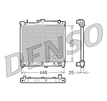 Chladič, chlazení motoru DENSO DRM47014