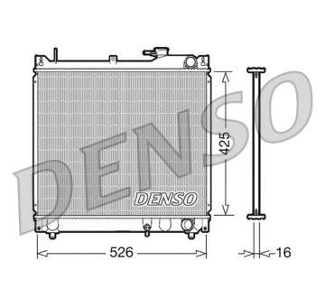 Chladič, chlazení motoru DENSO DRM47015