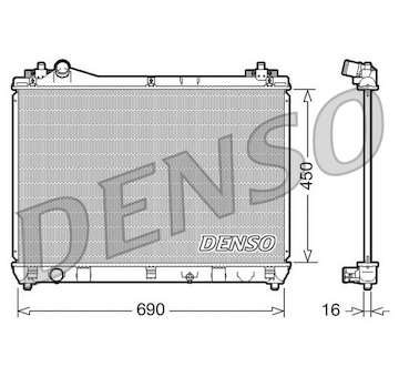 Chladič, chlazení motoru DENSO DRM47016