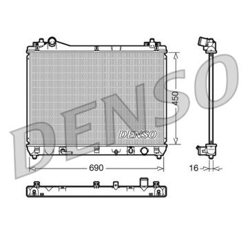 Chladič, chlazení motoru DENSO DRM47018