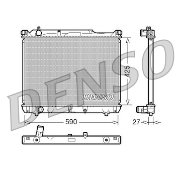Chladič, chlazení motoru DENSO DRM47019