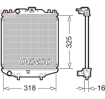 Chladič, chlazení motoru DENSO DRM47029